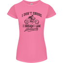 I Don't Snore Motorbike Biker Motorcycle Womens Petite Cut T-Shirt Azalea