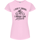 I Don't Snore Motorbike Biker Motorcycle Womens Petite Cut T-Shirt Light Pink