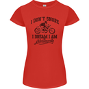 I Don't Snore Motorbike Biker Motorcycle Womens Petite Cut T-Shirt Red