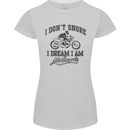I Don't Snore Motorbike Biker Motorcycle Womens Petite Cut T-Shirt Sports Grey