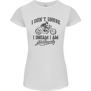 I Don't Snore Motorbike Biker Motorcycle Womens Petite Cut T-Shirt White