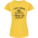 I Don't Snore Motorbike Biker Motorcycle Womens Petite Cut T-Shirt Yellow
