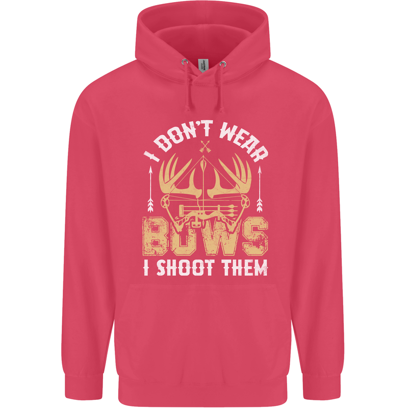 I Don't Wear Bows I Shoot Them Archery Childrens Kids Hoodie Heliconia