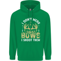 I Don't Wear Bows I Shoot Them Archery Childrens Kids Hoodie Irish Green