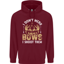 I Don't Wear Bows I Shoot Them Archery Childrens Kids Hoodie Maroon