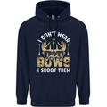 I Don't Wear Bows I Shoot Them Archery Childrens Kids Hoodie Navy Blue