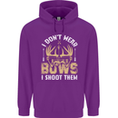 I Don't Wear Bows I Shoot Them Archery Childrens Kids Hoodie Purple