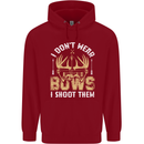 I Don't Wear Bows I Shoot Them Archery Childrens Kids Hoodie Red
