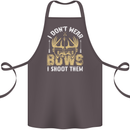 I Don't Wear Bows I Shoot Them Archery Cotton Apron 100% Organic Dark Grey