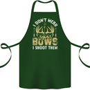 I Don't Wear Bows I Shoot Them Archery Cotton Apron 100% Organic Forest Green