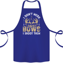I Don't Wear Bows I Shoot Them Archery Cotton Apron 100% Organic Royal Blue