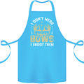 I Don't Wear Bows I Shoot Them Archery Cotton Apron 100% Organic Turquoise