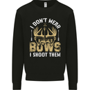 I Don't Wear Bows I Shoot Them Archery Kids Sweatshirt Jumper Black
