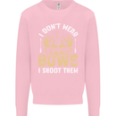 I Don't Wear Bows I Shoot Them Archery Kids Sweatshirt Jumper Light Pink