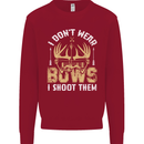 I Don't Wear Bows I Shoot Them Archery Kids Sweatshirt Jumper Red