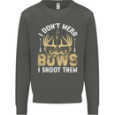 I Don't Wear Bows I Shoot Them Archery Kids Sweatshirt Jumper Storm Grey