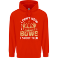 I Don't Wear Bows I Shoot Them Archery Mens 80% Cotton Hoodie Bright Red