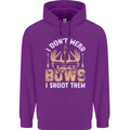 I Don't Wear Bows I Shoot Them Archery Mens 80% Cotton Hoodie Purple