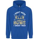 I Don't Wear Bows I Shoot Them Archery Mens 80% Cotton Hoodie Royal Blue