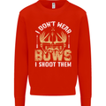 I Don't Wear Bows I Shoot Them Archery Mens Sweatshirt Jumper Bright Red