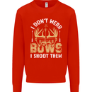 I Don't Wear Bows I Shoot Them Archery Mens Sweatshirt Jumper Bright Red
