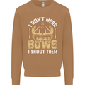 I Don't Wear Bows I Shoot Them Archery Mens Sweatshirt Jumper Caramel Latte