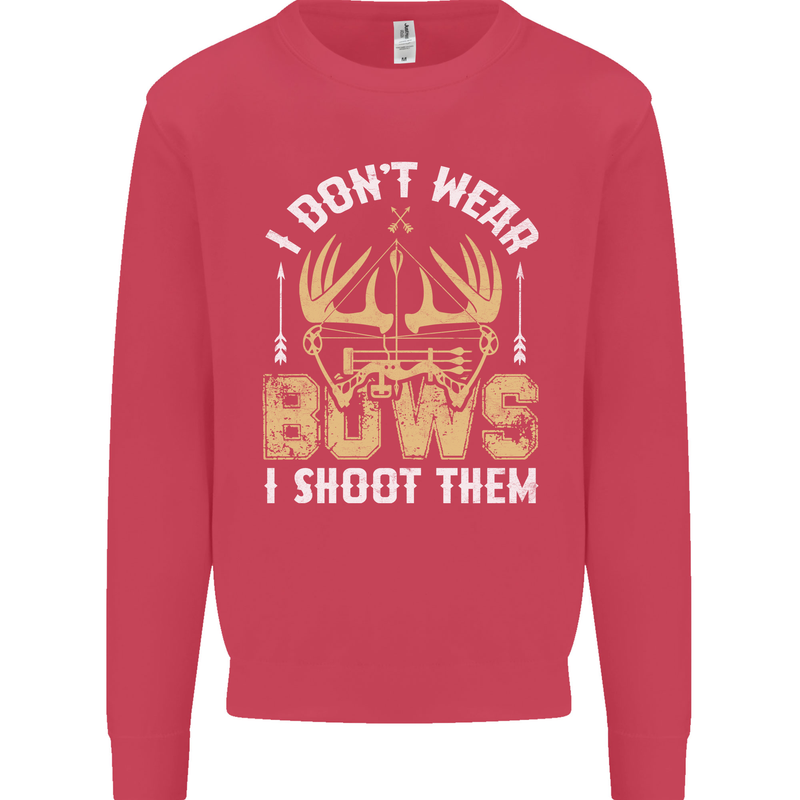 I Don't Wear Bows I Shoot Them Archery Mens Sweatshirt Jumper Heliconia