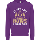 I Don't Wear Bows I Shoot Them Archery Mens Sweatshirt Jumper Purple