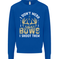 I Don't Wear Bows I Shoot Them Archery Mens Sweatshirt Jumper Royal Blue