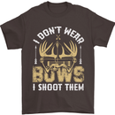 I Don't Wear Bows I Shoot Them Archery Mens T-Shirt Cotton Gildan Dark Chocolate