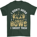 I Don't Wear Bows I Shoot Them Archery Mens T-Shirt Cotton Gildan Forest Green