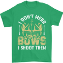 I Don't Wear Bows I Shoot Them Archery Mens T-Shirt Cotton Gildan Irish Green