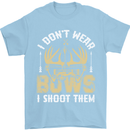 I Don't Wear Bows I Shoot Them Archery Mens T-Shirt Cotton Gildan Light Blue
