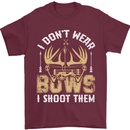I Don't Wear Bows I Shoot Them Archery Mens T-Shirt Cotton Gildan Maroon