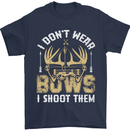 I Don't Wear Bows I Shoot Them Archery Mens T-Shirt Cotton Gildan Navy Blue