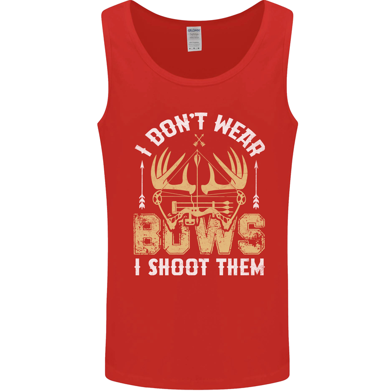 I Don't Wear Bows I Shoot Them Archery Mens Vest Tank Top Red