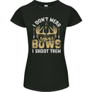 I Don't Wear Bows I Shoot Them Archery Womens Petite Cut T-Shirt Black