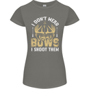 I Don't Wear Bows I Shoot Them Archery Womens Petite Cut T-Shirt Charcoal