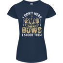 I Don't Wear Bows I Shoot Them Archery Womens Petite Cut T-Shirt Navy Blue