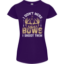 I Don't Wear Bows I Shoot Them Archery Womens Petite Cut T-Shirt Purple