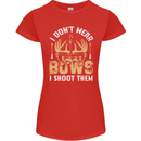 I Don't Wear Bows I Shoot Them Archery Womens Petite Cut T-Shirt Red