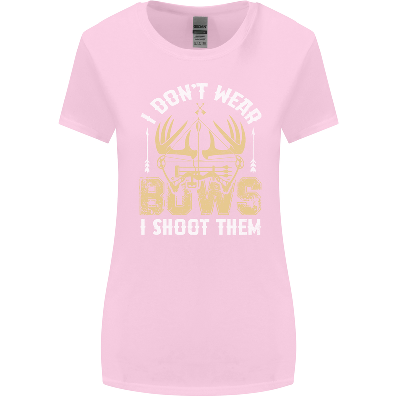 I Don't Wear Bows I Shoot Them Archery Womens Wider Cut T-Shirt Light Pink