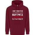 I Dont Mean to Be but I' Canoeist Canoeing Childrens Kids Hoodie Maroon