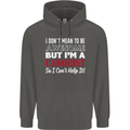 I Dont Mean to Be but I' Canoeist Canoeing Childrens Kids Hoodie Storm Grey