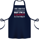 I Dont Mean to Be but I' Canoeist Canoeing Cotton Apron 100% Organic Navy Blue