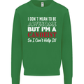 I Dont Mean to Be but I' Canoeist Canoeing Kids Sweatshirt Jumper Irish Green