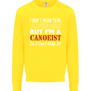 I Dont Mean to Be but I' Canoeist Canoeing Kids Sweatshirt Jumper Yellow