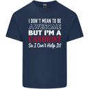 I Dont Mean to Be but I' Canoeist Canoeing Kids T-Shirt Childrens Navy Blue