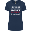 I Dont Mean to Be but I' Canoeist Canoeing Womens Wider Cut T-Shirt Navy Blue