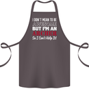 I Dont Mean to Be but Im an Archer Archery Cotton Apron 100% Organic Dark Grey
